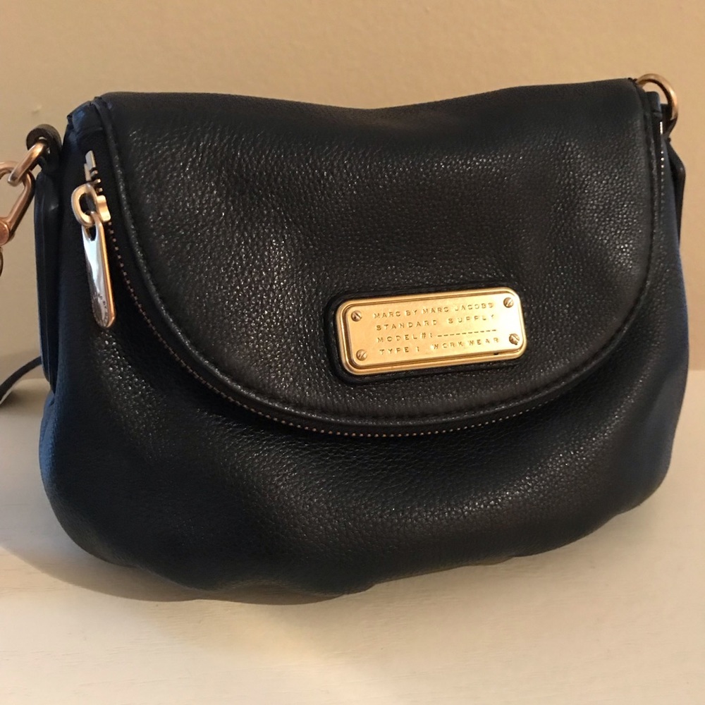 Marc Jacobs Mini Natasha Black Leather Crossbody
